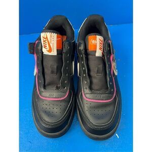Nike Air Force Low Shadow Black Pink Patches Retro CU4743-001 Women's Size 9 M n